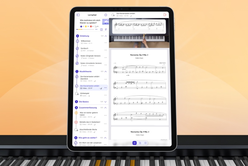 Videokurse zum digitalen Klavierlernen bei OKTAV