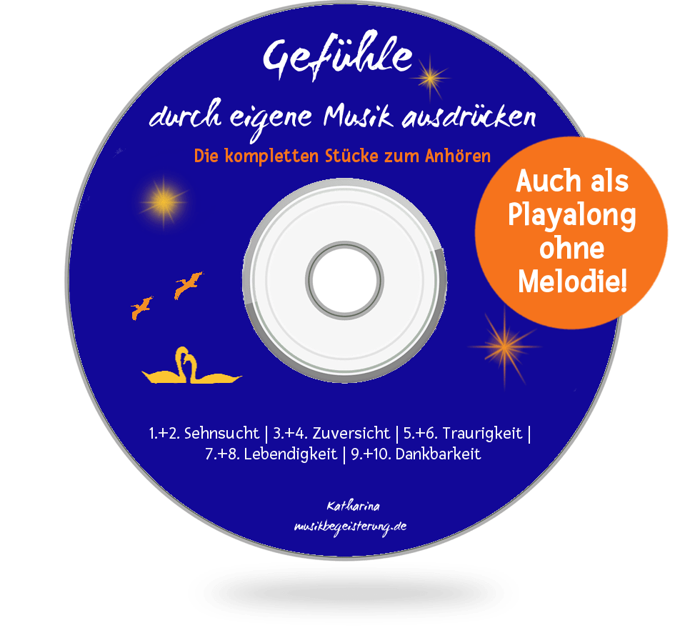 Audios mit Playalong zum Noten-E-Book Gefühle durch eigene Musik ausdrücken.